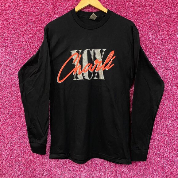 Charli-XCX Glitter Spell Out Crash Summer Tour Long Sleeve M - Picture 1 of 4